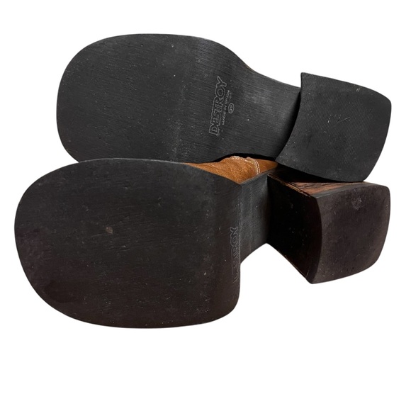 Vintage Brown Destroy Platform Boots Club Bratz Doll — Size 39 (8 - 8.5 US) - Picture 12 of 14